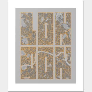 London, England City Map Typography - Bauhaus Posters and Art